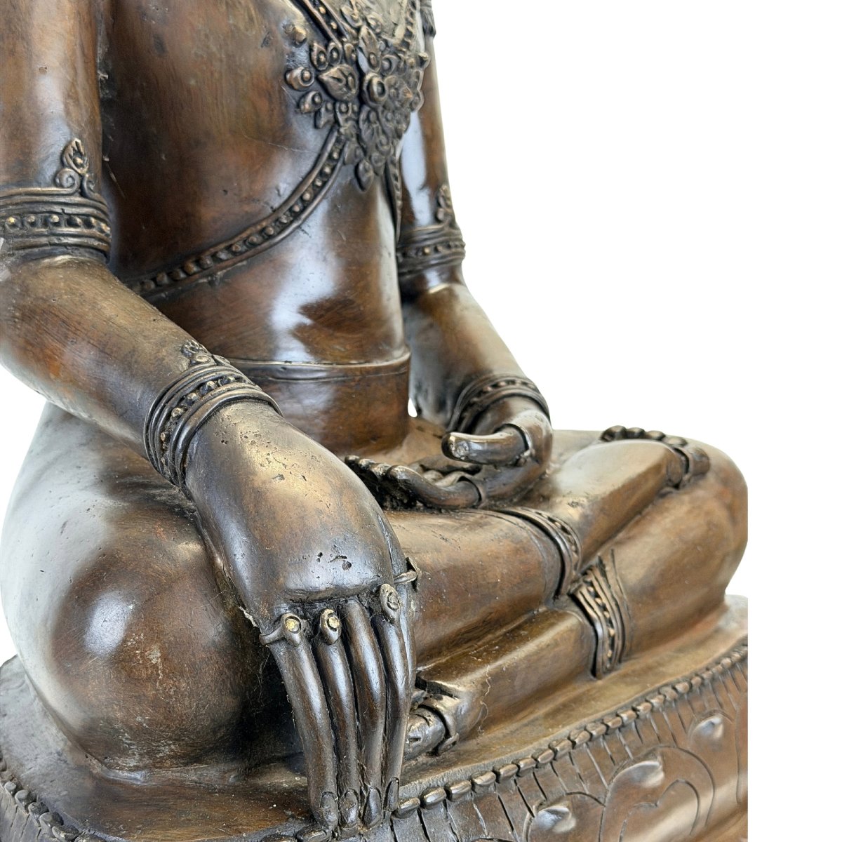 Crowned Thai Buddha In Bronze – Rattanakosin Tradition, 19th Century-photo-6