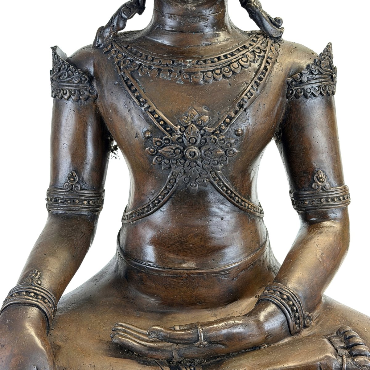 Crowned Thai Buddha In Bronze – Rattanakosin Tradition, 19th Century-photo-8