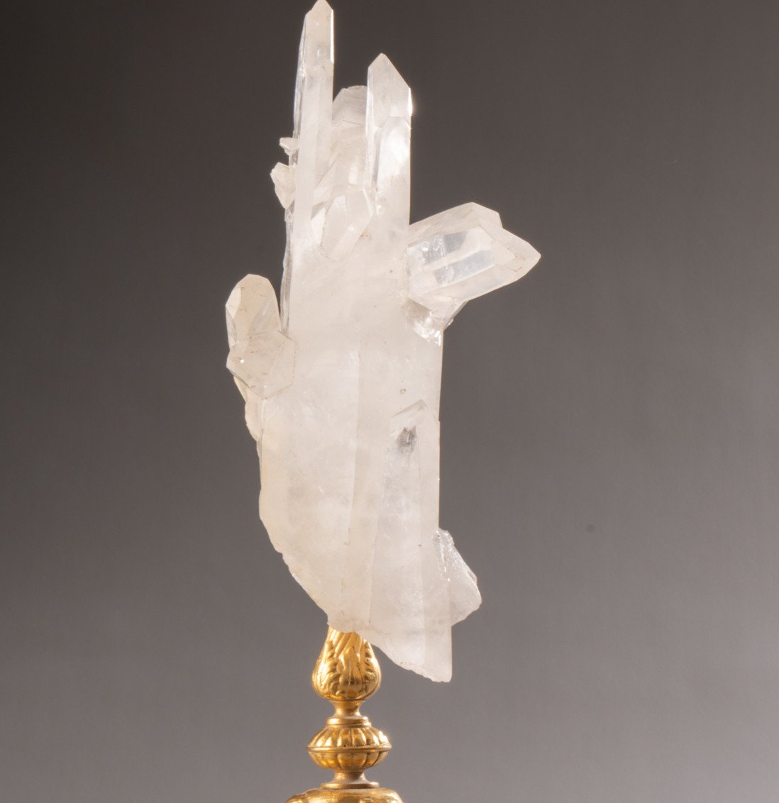 Rock Crystal On Gilt Bronze Stand Cabinet Of Curiosity-photo-3