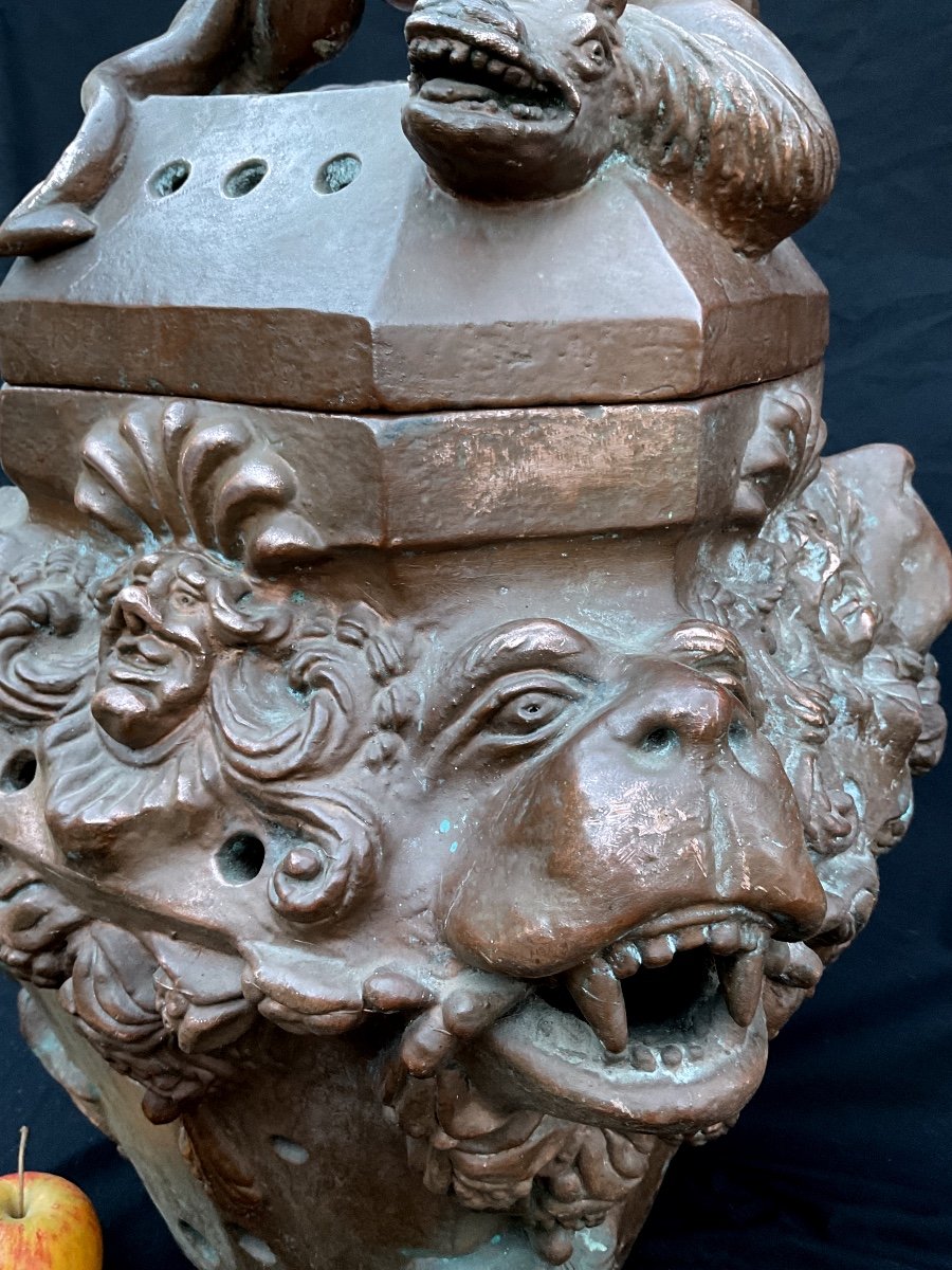 18th Century Copper And Terracotta Brazier -photo-6