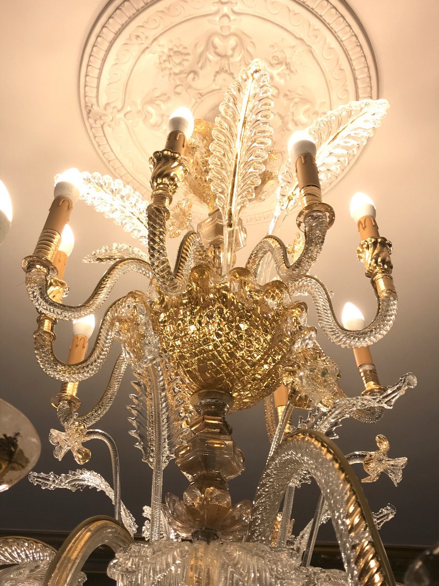 Murano Glass And Baccarat Chandelier-photo-4