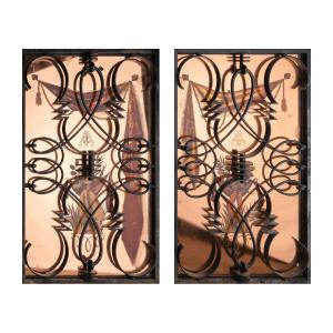 Wrought Iron Pair