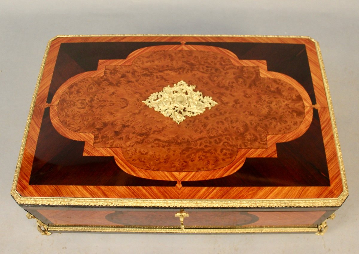 Grand Coffret écritoire Marqueté Toutes Faces Napoléon III-photo-4