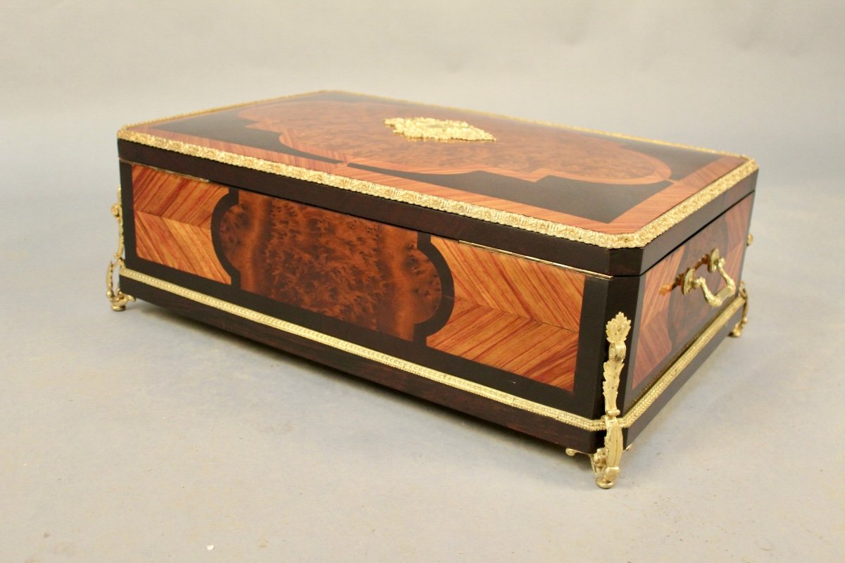 Large Writing Box Inlaid All Faces Napoleon III-photo-1