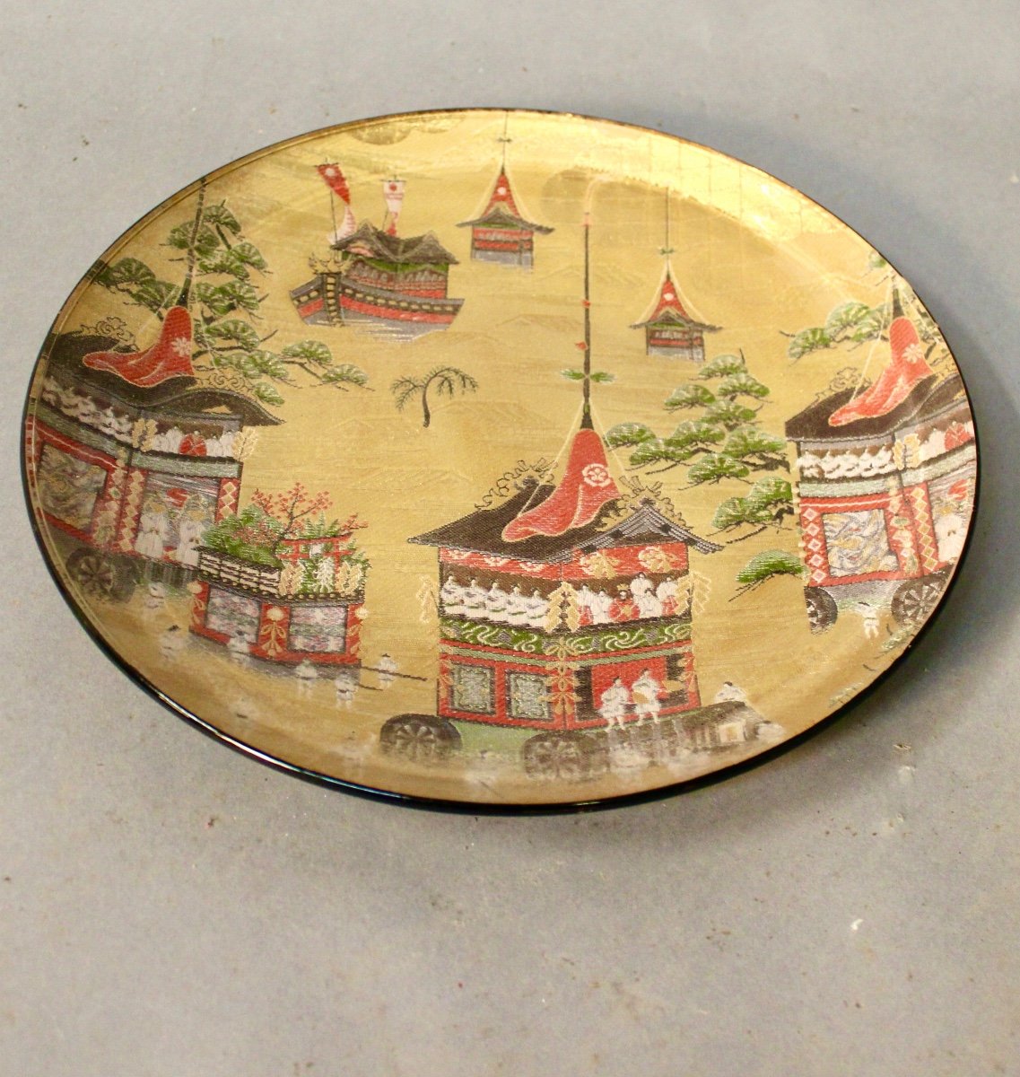 Japanese Dish In Gold Brocade-photo-3