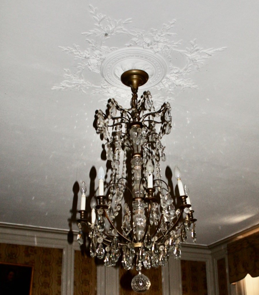 Chandelier With Pampilles With 8 Arms Of Light XIXth-photo-7