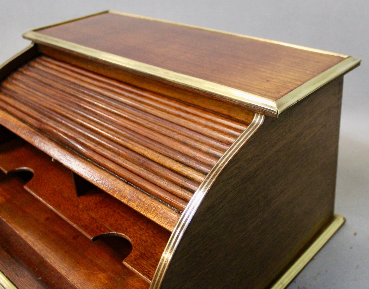 19th Century Mahogany Curtain File Cabinet-photo-7