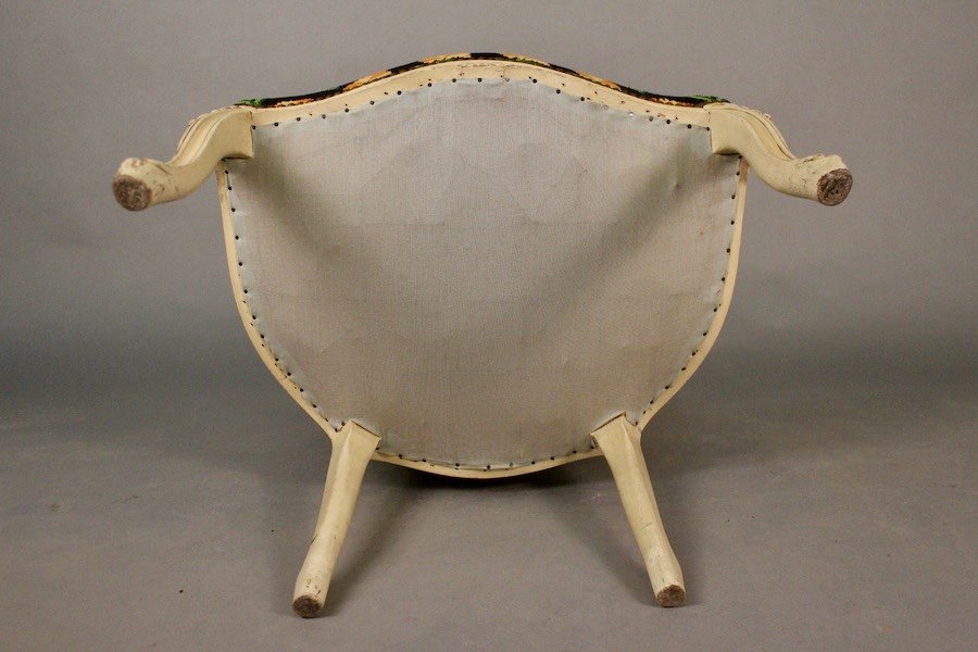 Paire De Fauteuils Cabriolet Style Louis XV-photo-5