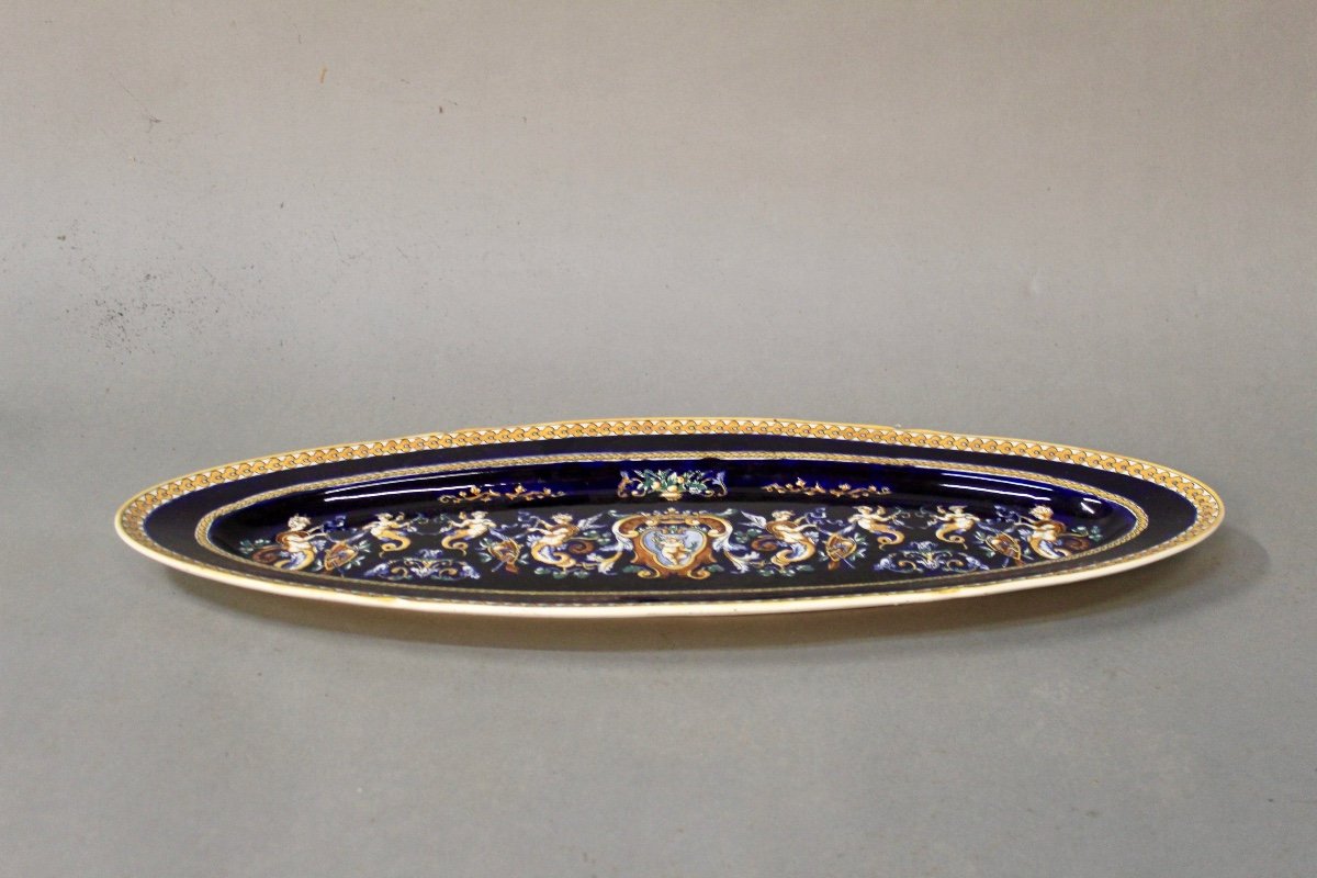 Large Serving Dish In Gien Earthenware-photo-3