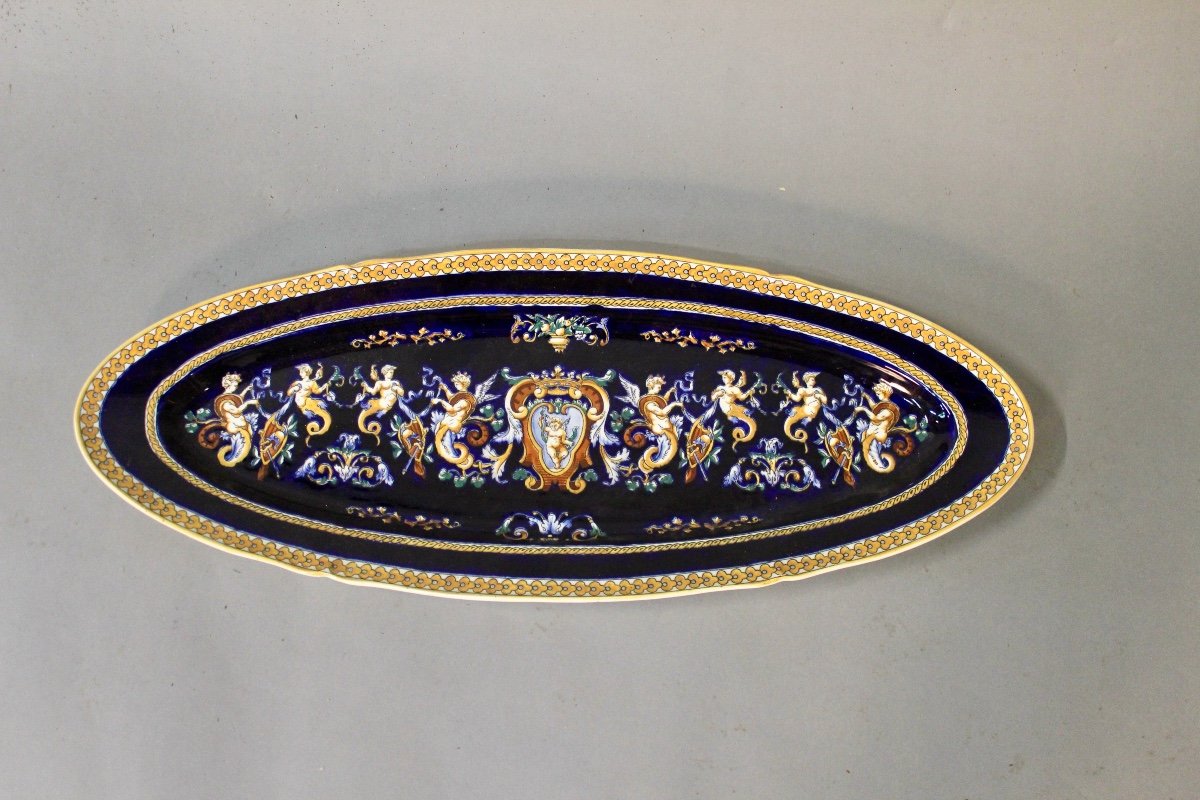 Large Serving Dish In Gien Earthenware-photo-4