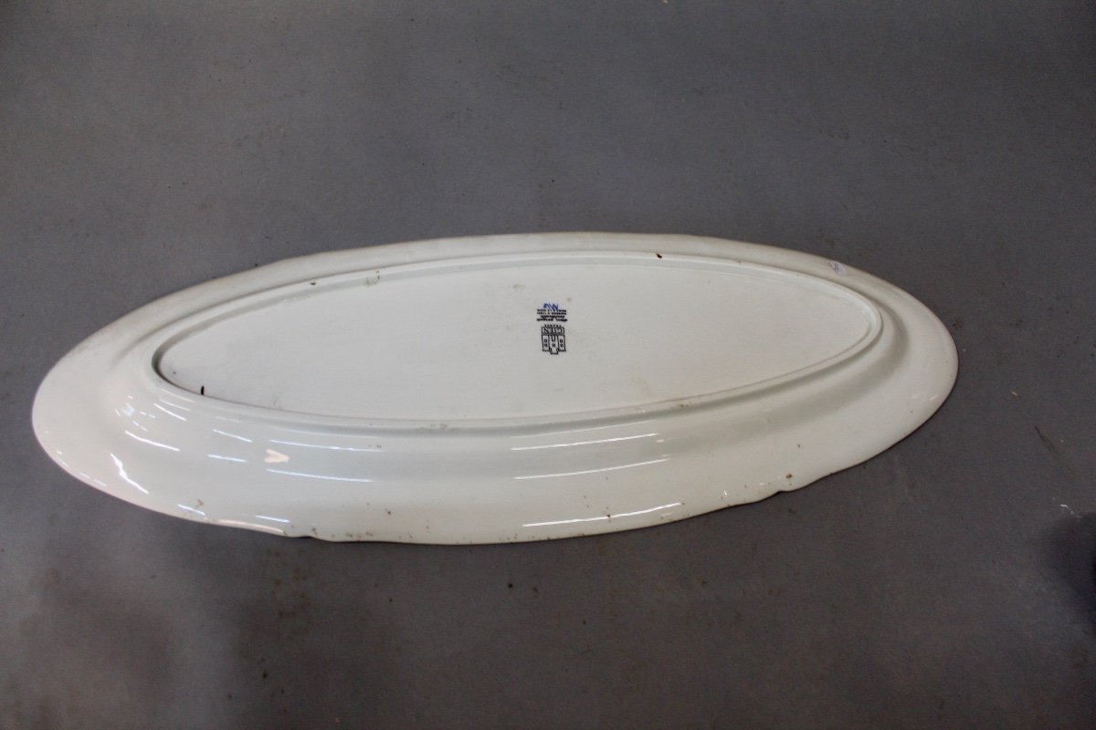 Large Serving Dish In Gien Earthenware-photo-2