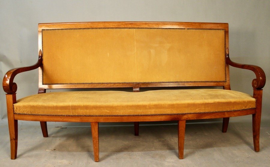 Mahogany Bench Nineteenth Restoration Period-photo-4