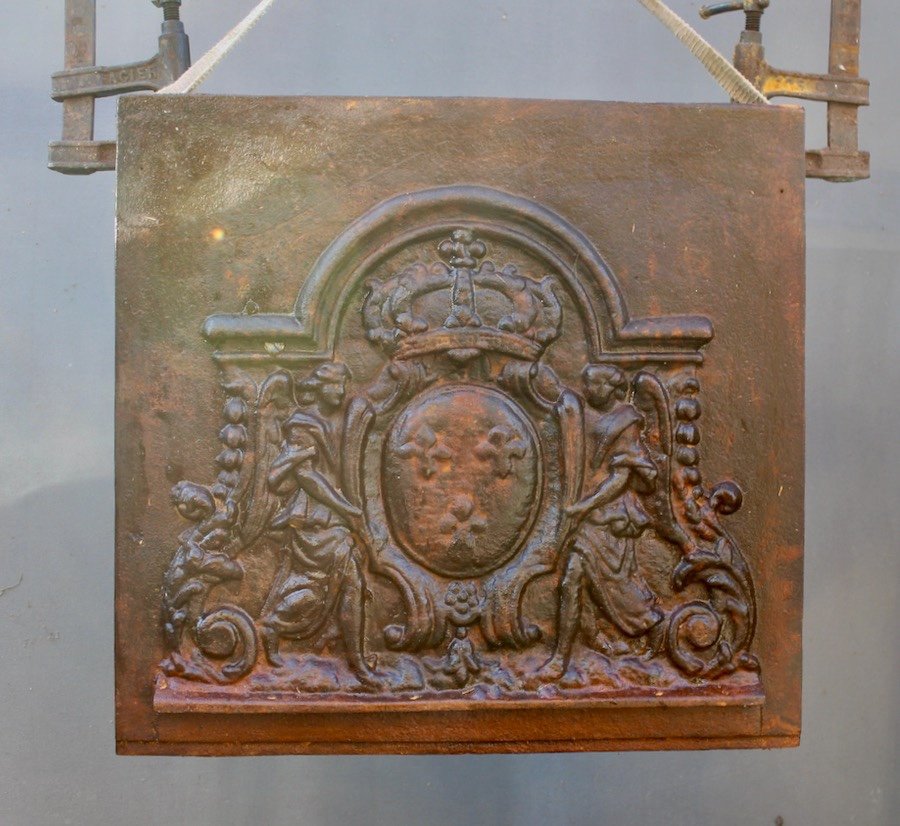 Renaissance Fireplace Plate With Ventilation Circuit-photo-3