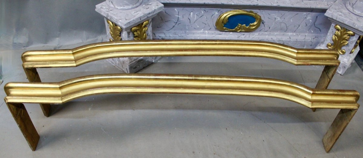 Pair Of 19th Century Golden Wood Valances