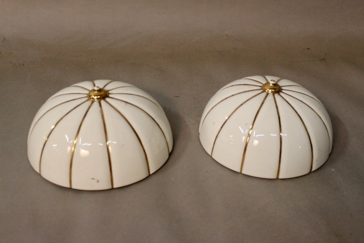 Pair Of Bell Lamp Tops-photo-2