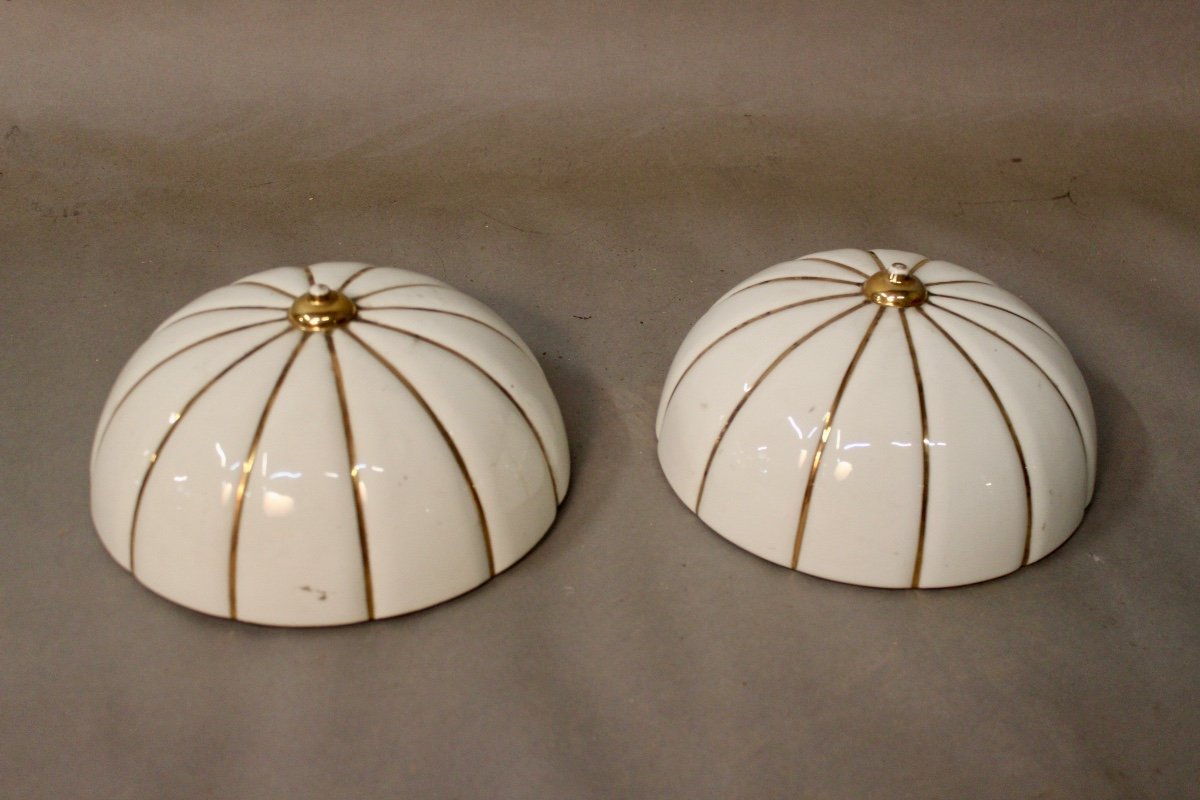 Paire De Dessus De Lampe Façon Cloche-photo-2