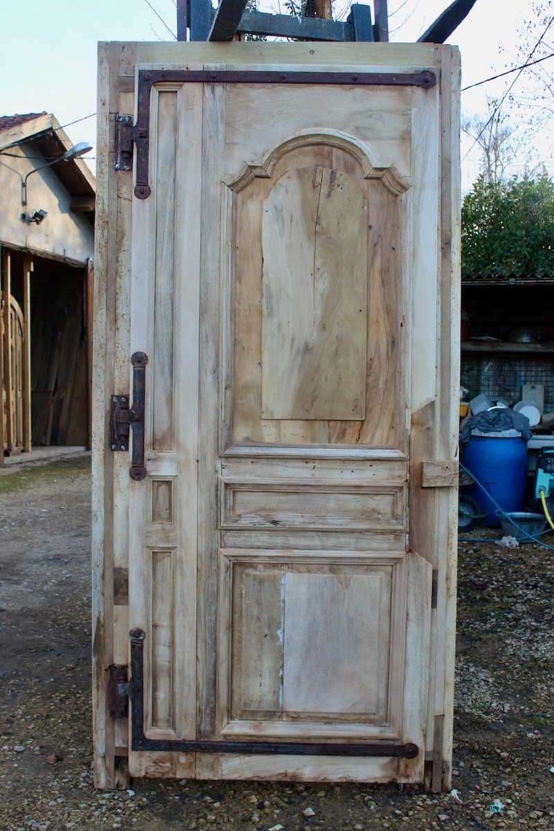 19th Century Landing Door In Solid Walnut
