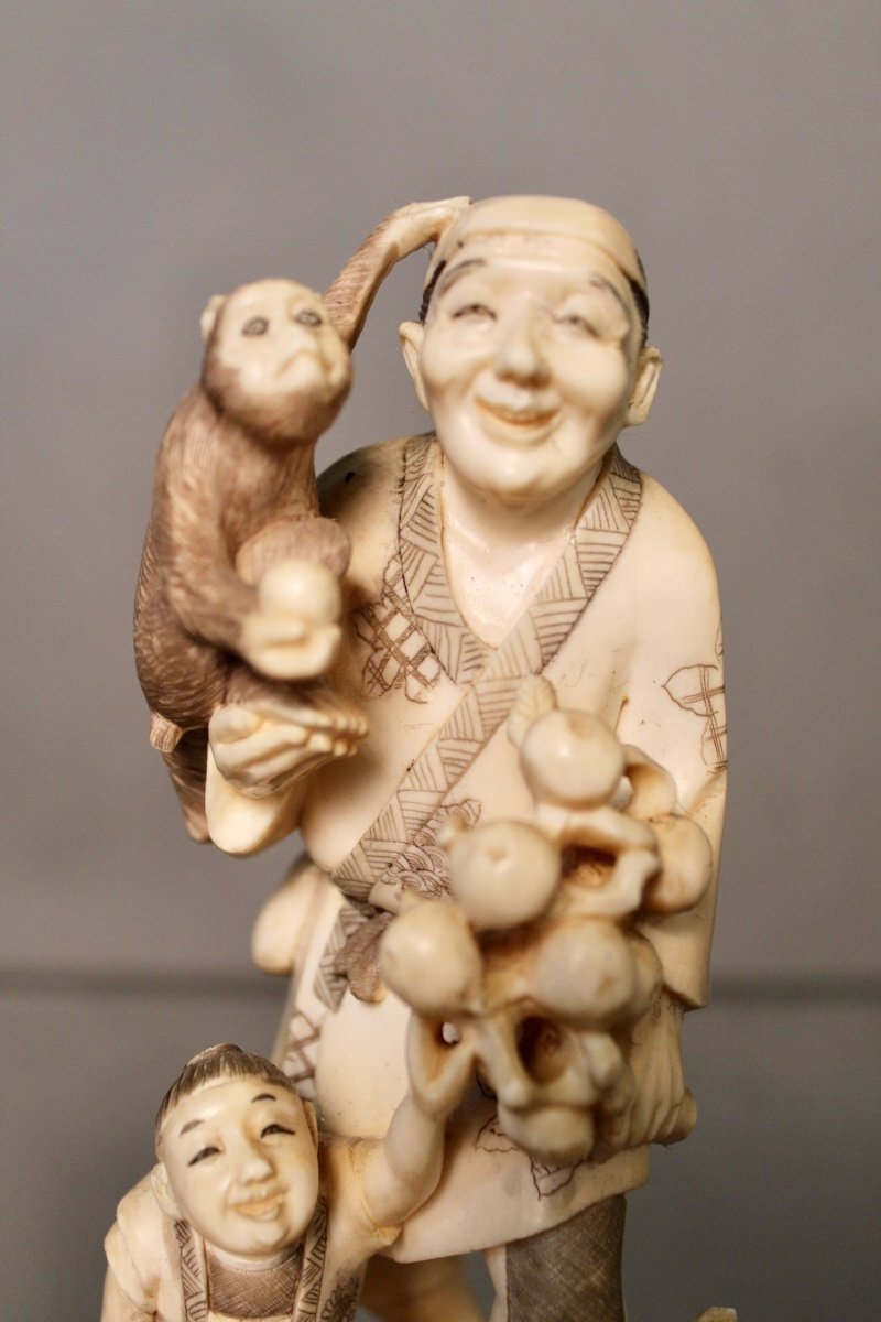 Okimono In Ivory China 1920-photo-4