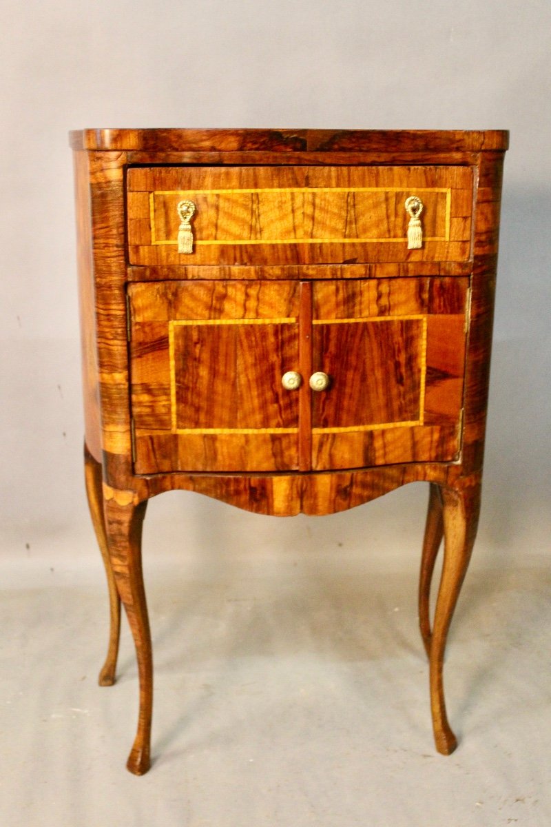 Chevet Ou Sauteuse En Marqueterie De Bois De Rose 