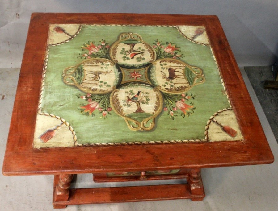 19th Century Swiss Changer's Table-photo-8