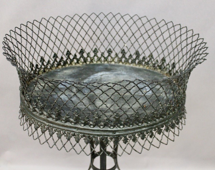 Wrought Iron Planter On Stand-photo-3