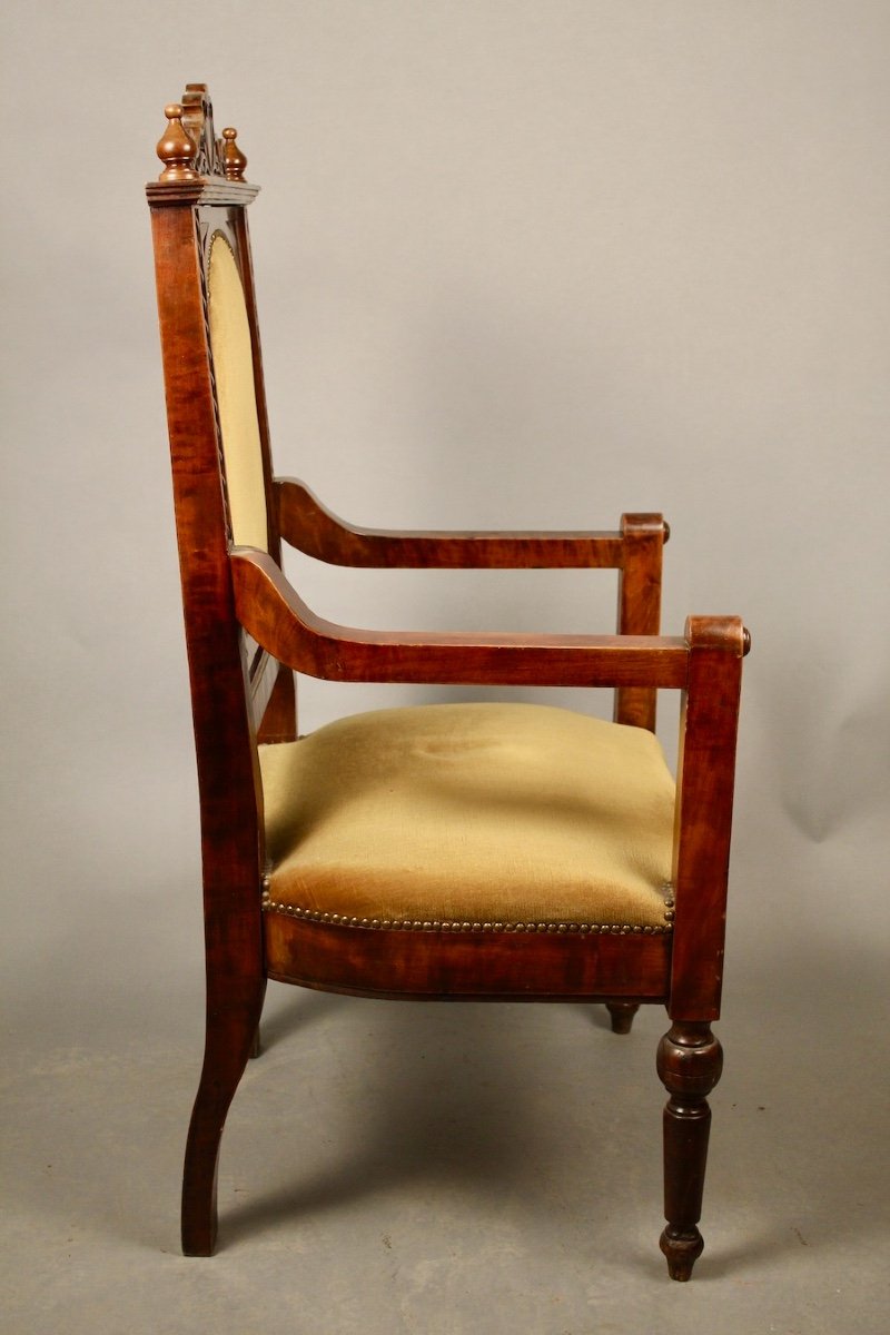 Important Fauteuil De Bureau En Acajou -photo-3