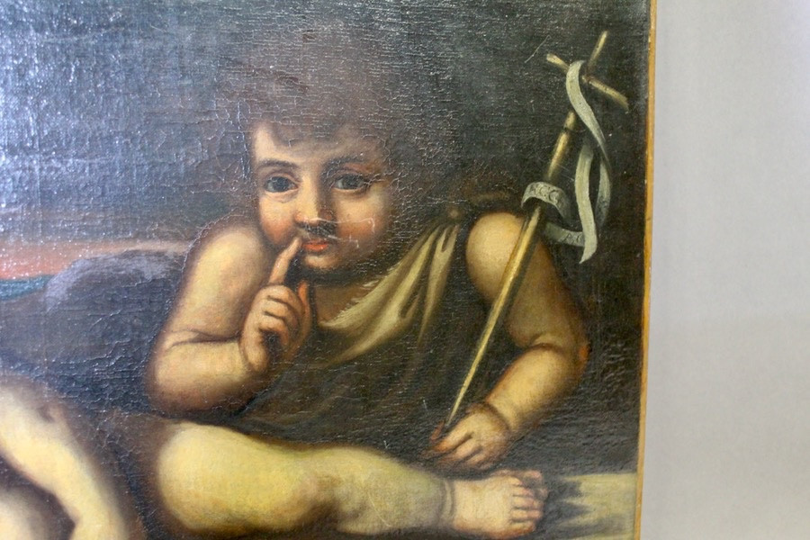 Oil On Canvas "the Cherubim" Italian School 17th Century -photo-4