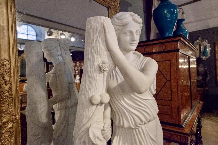 Carrara Marble "fruit Picker" 170 Cm -photo-3