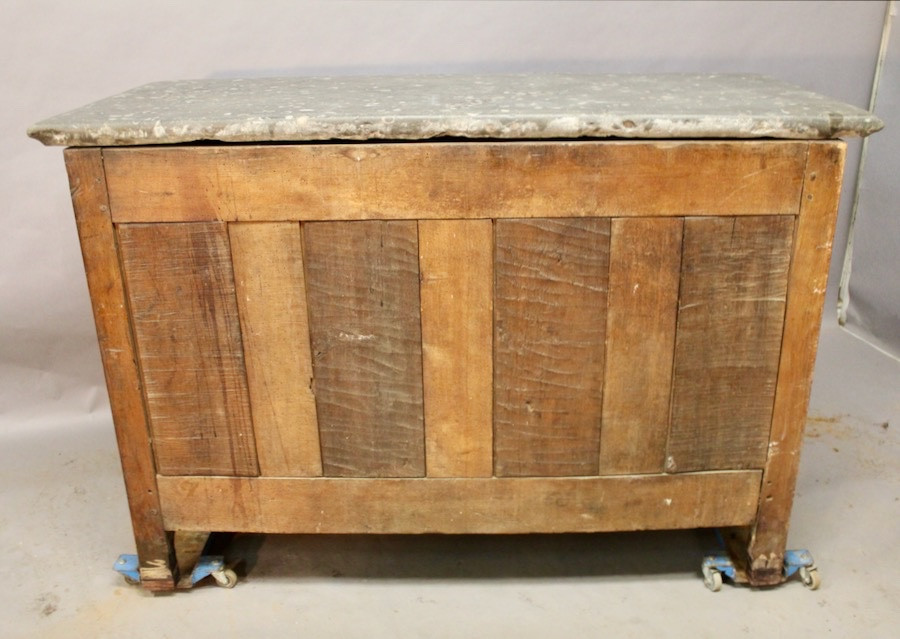 Walnut Buffet With Saint-cyr Stone Top, France, 18th Century-photo-6