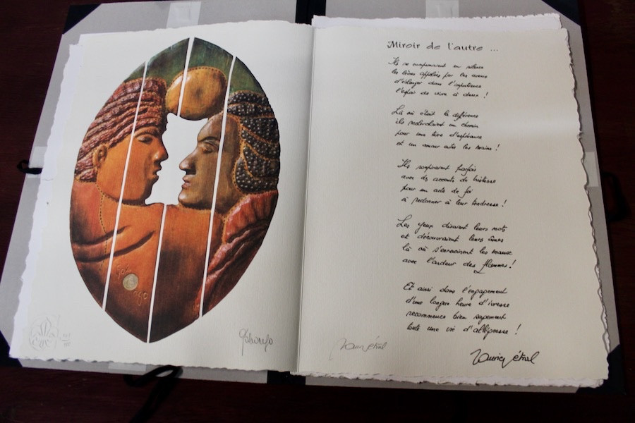 Box Set Of 8 Gab Gabongo Lithographs And Unpublished Poems By Maurice Métral-photo-1