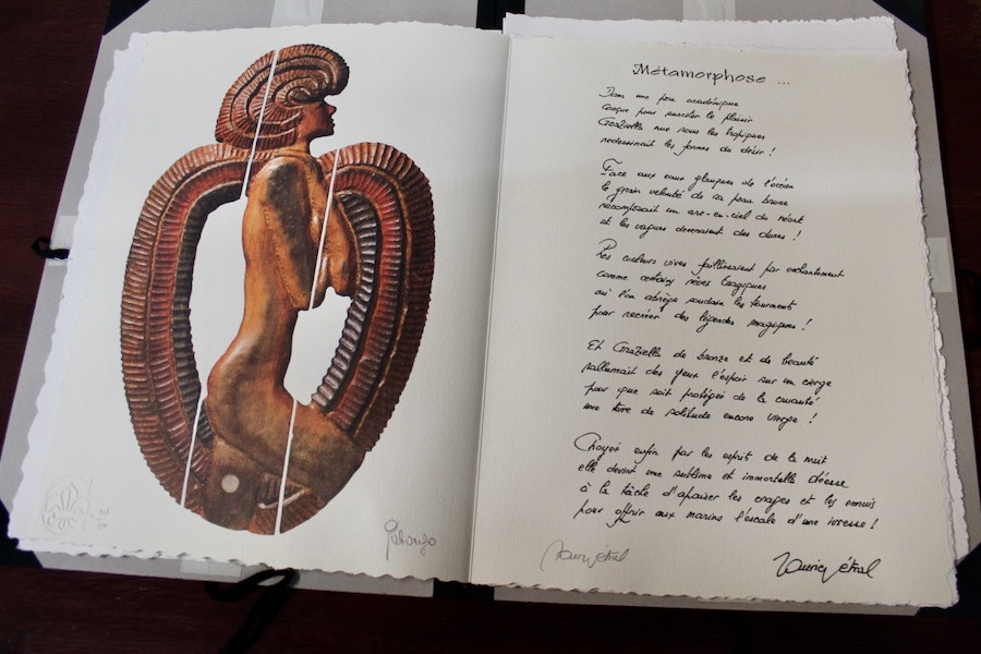 Box Set Of 8 Gab Gabongo Lithographs And Unpublished Poems By Maurice Métral-photo-2