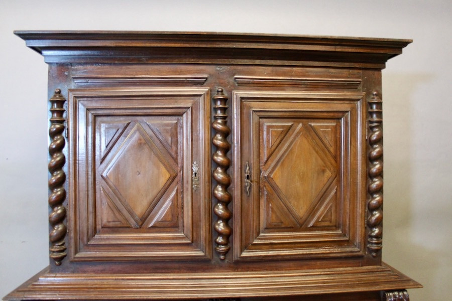 Louis XIII Four-door Sideboard In Walnut, Late 17th Century-photo-7
