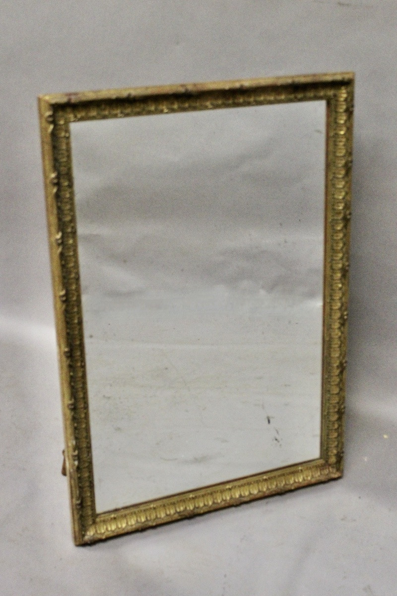 Antique Mirror With Gilded Frame, 19th Century-photo-2