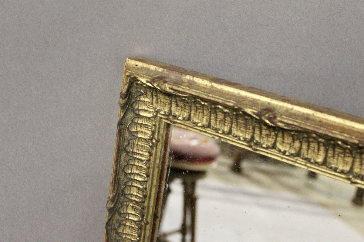 Antique Mirror With Gilded Frame, 19th Century-photo-3