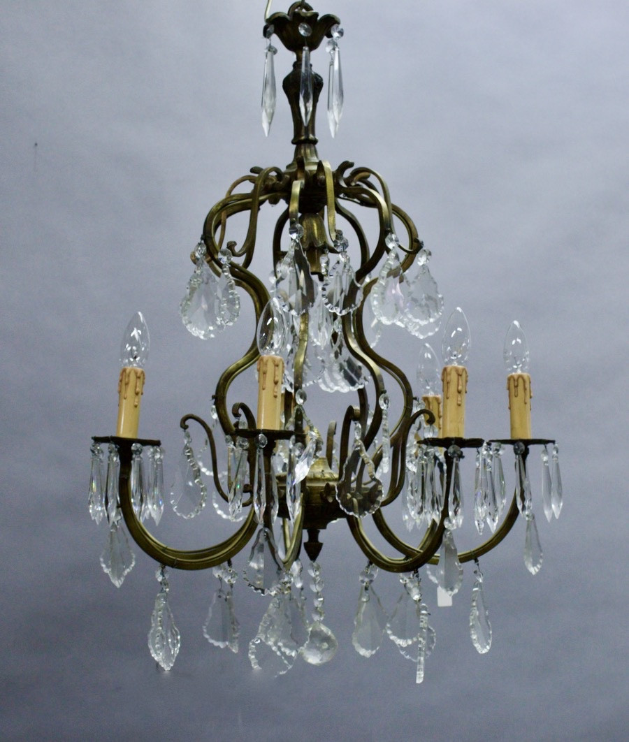 Lustre à pampilles, cristal, à 7 bras de lumière-photo-2