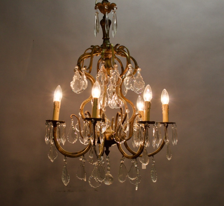 Lustre à pampilles, cristal, à 7 bras de lumière-photo-4