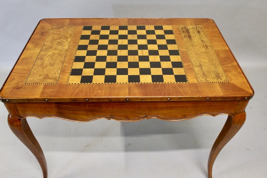 Table à jeux à dessus Damier amovible et réversible -photo-2