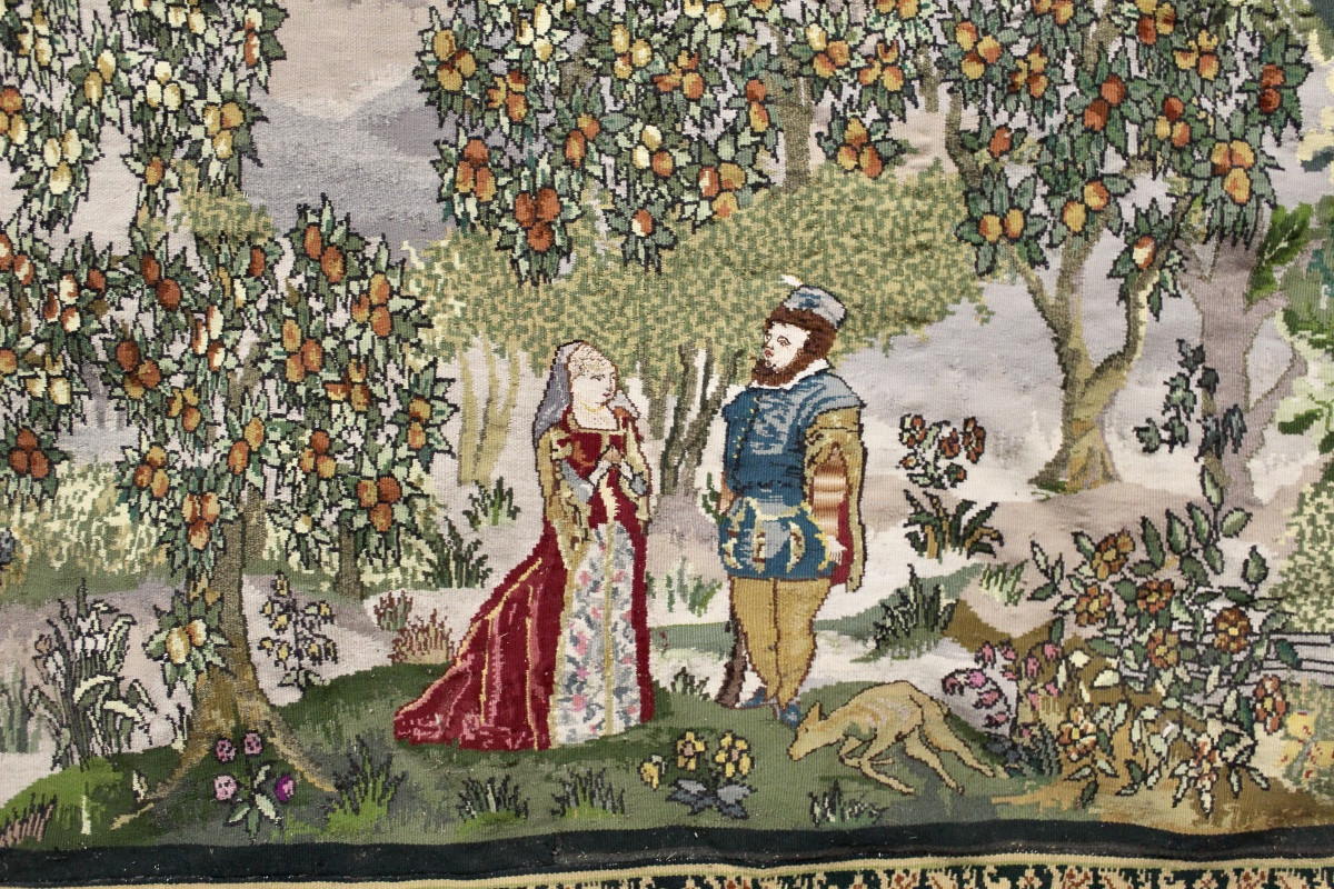 Semi-mechanical "country Scene" Tapestry -photo-2