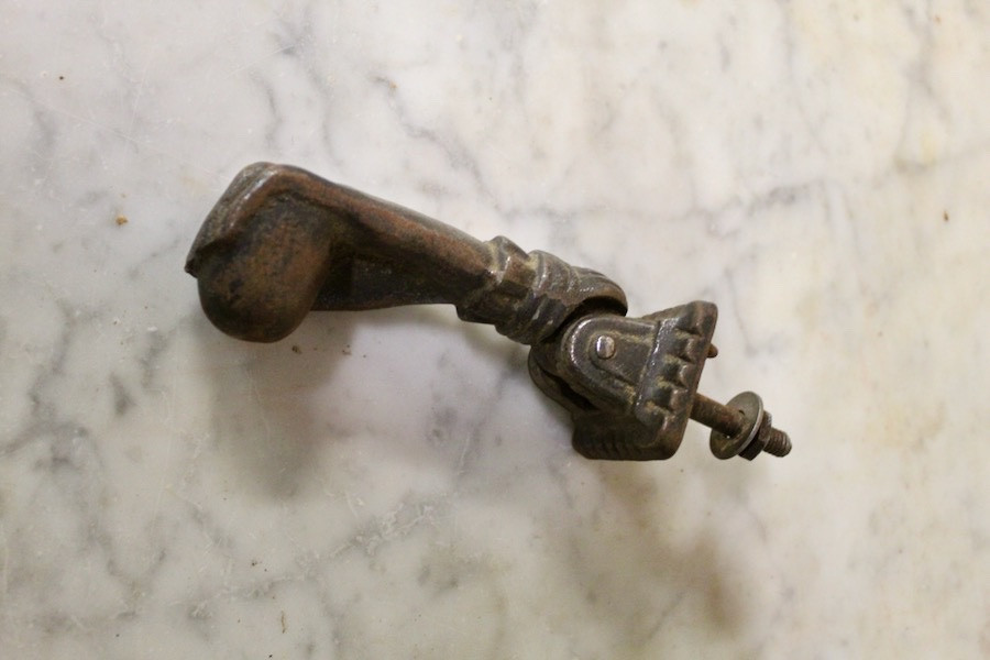 19th Century Cast Iron Door Knocker, Hand Shape -photo-3