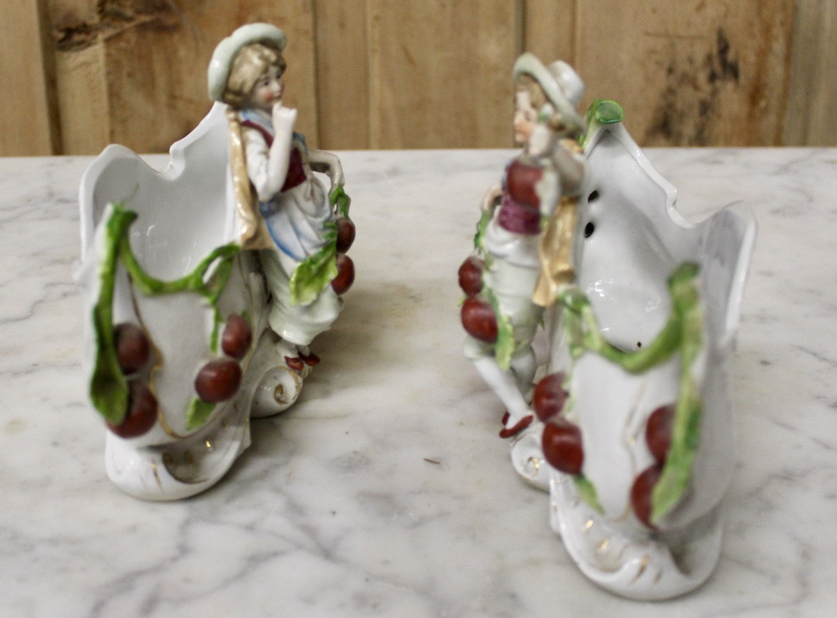 Pair Of Small Porcelain Planters -photo-4