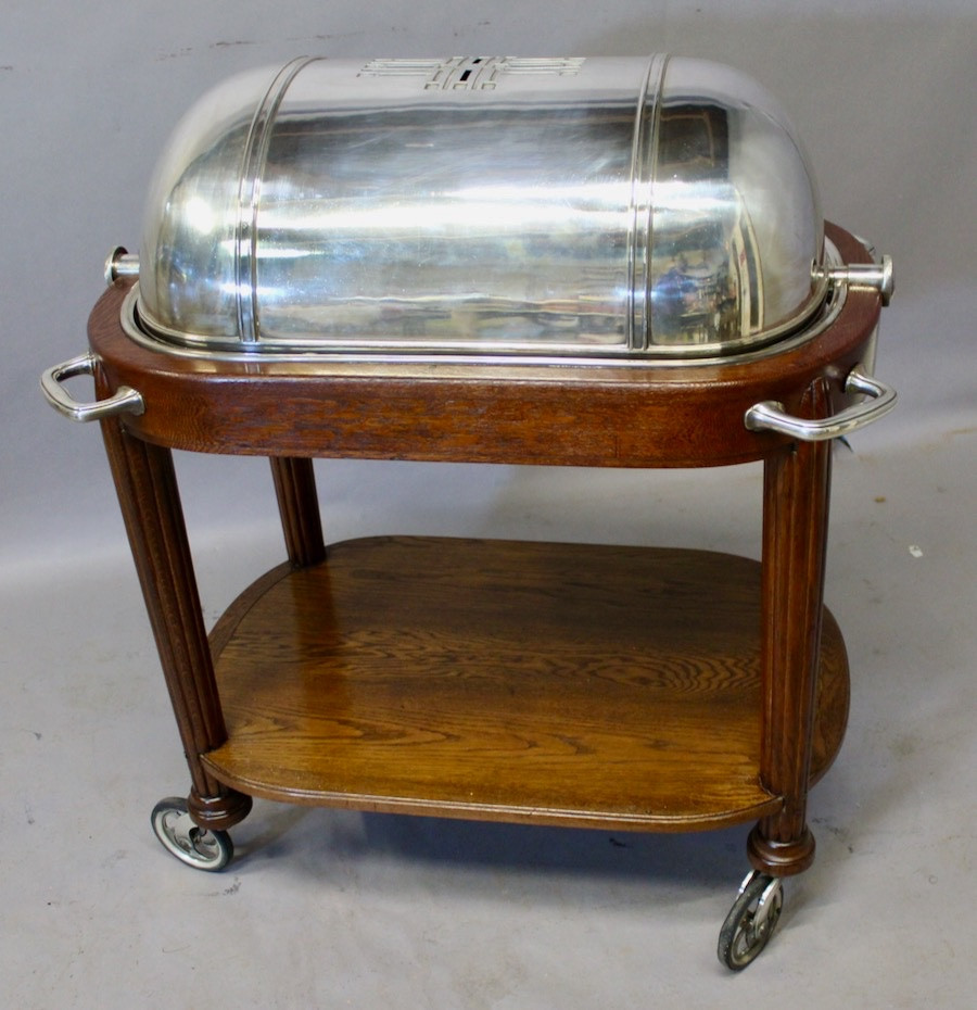 Table roulante ART DECO argenterie de la Maison Renaud et J Clermont à Genève-photo-1