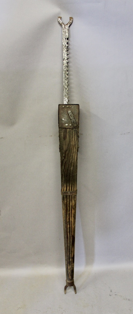 Antique 19th-century Jack, Folk Art, Wood And Wrought Iron-photo-2