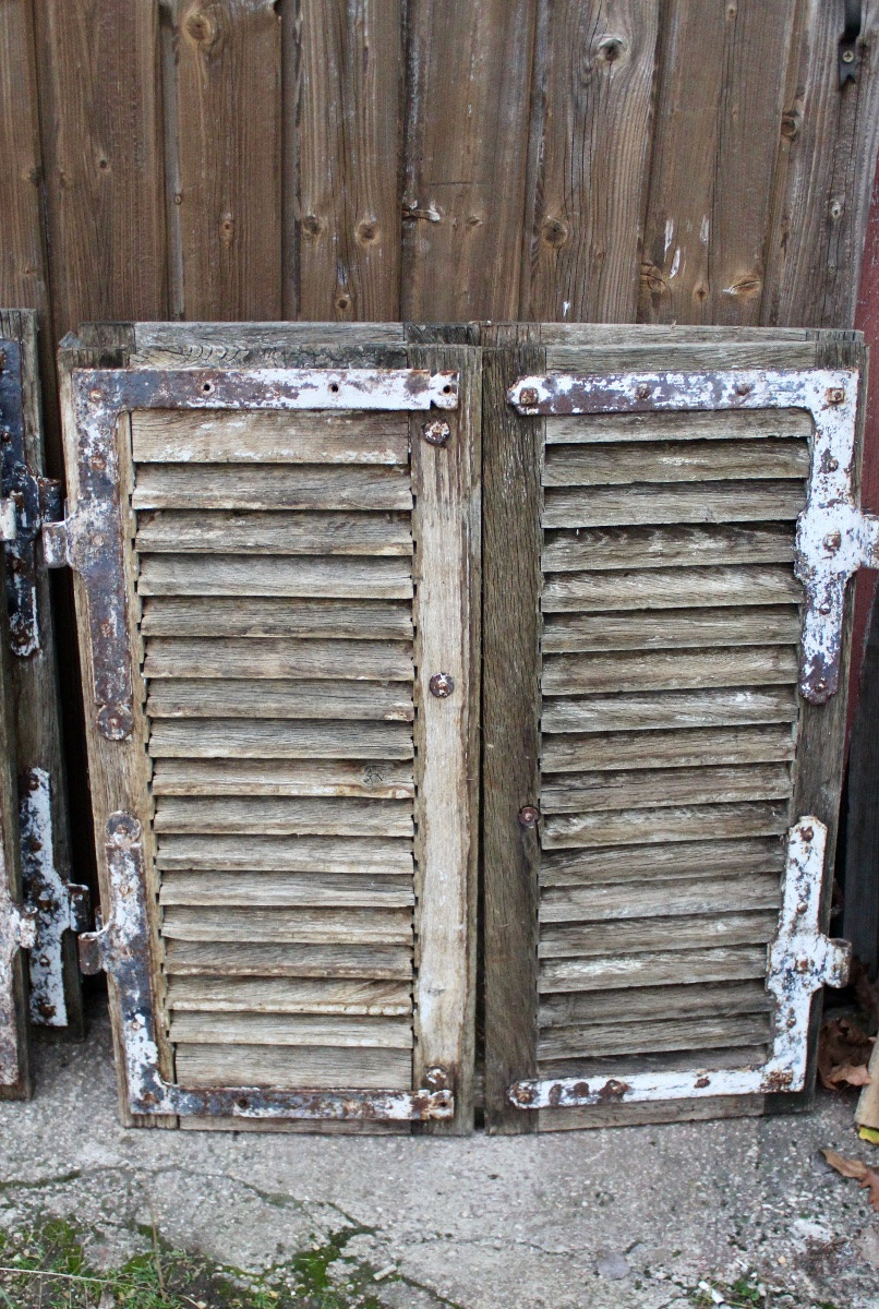 Set Of 10 Pairs Of Antique 19th-century Shutters-photo-1