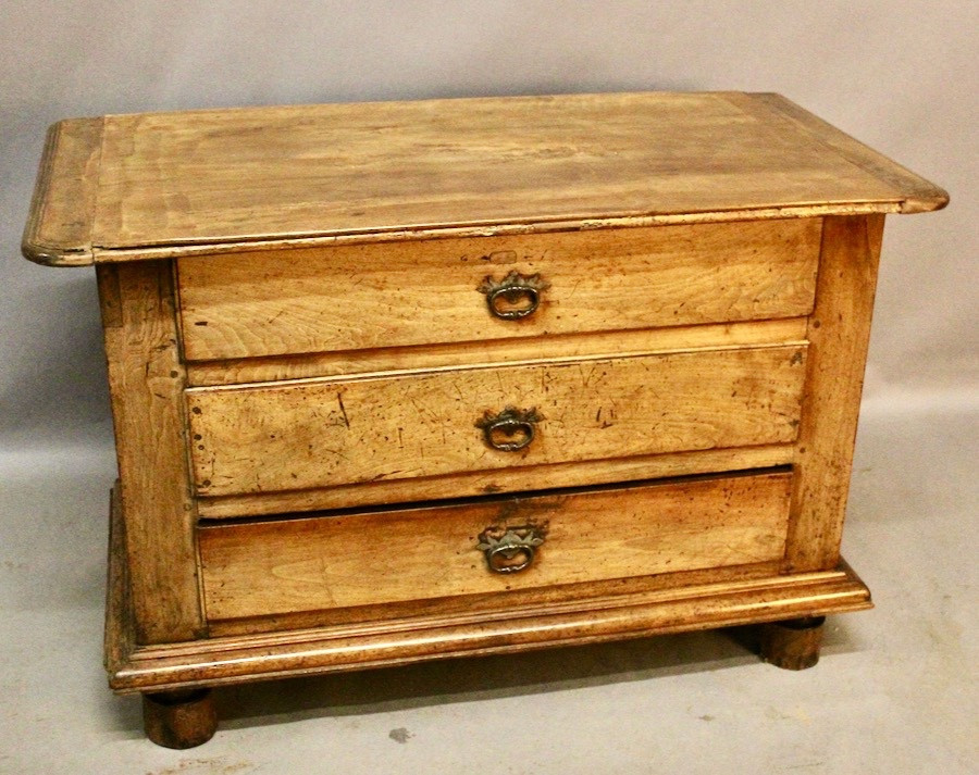 Louis XIV Style Chest Of Drawers In Walnut, Small Proportions 