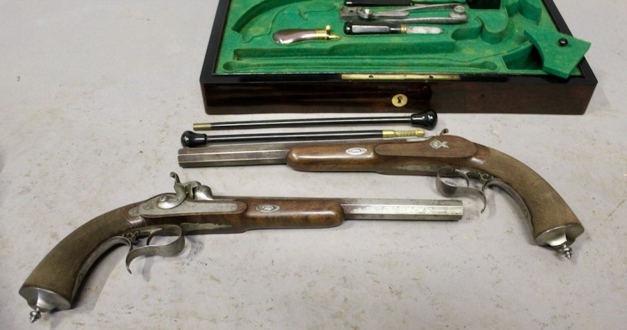 Coffret de pistolets de duels Verney Carron frères XIXème-photo-5
