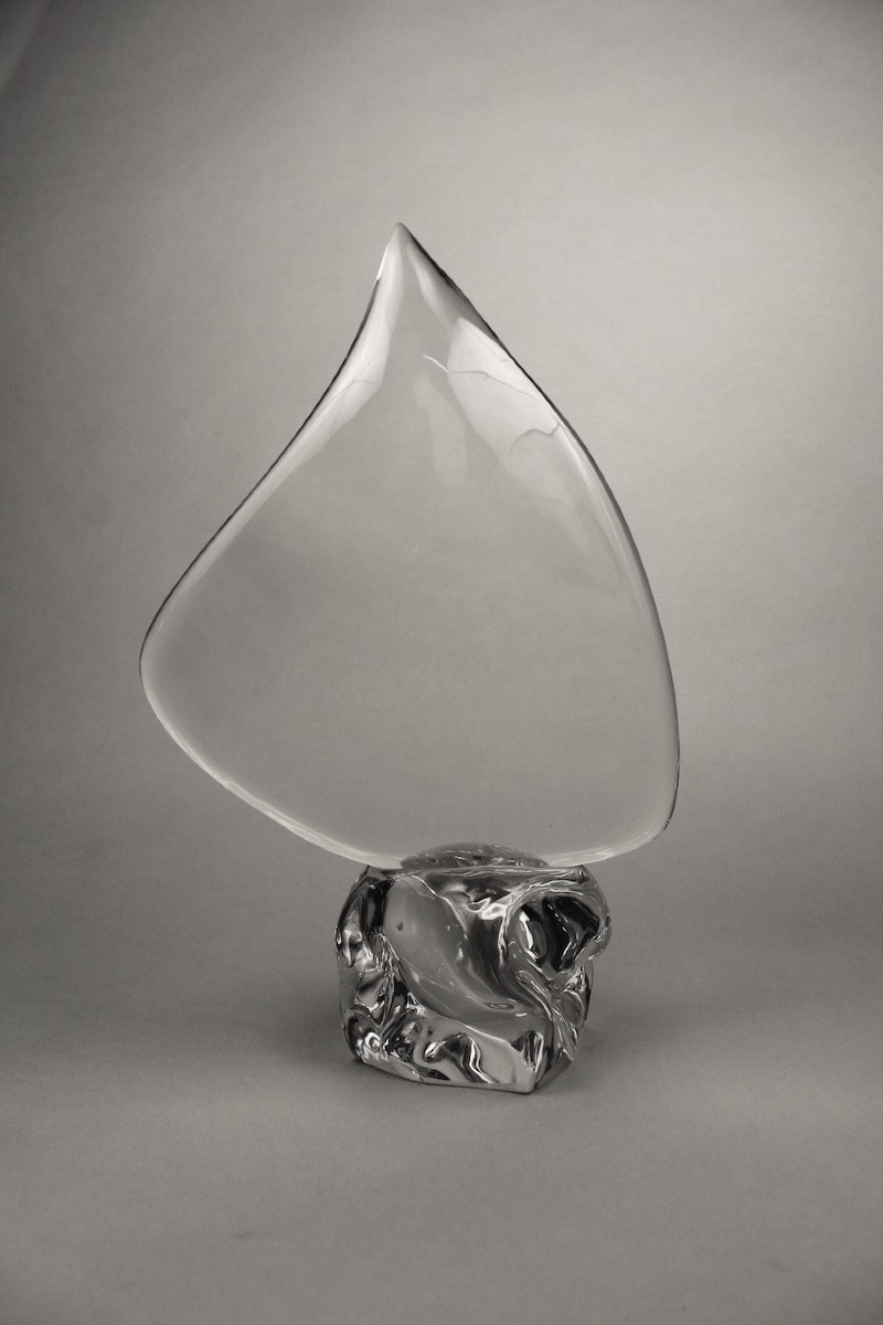 Crystal Sculpture "the Sail" By Daum France-photo-2