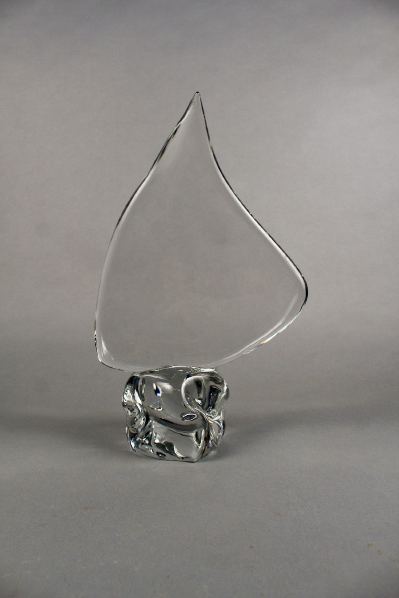 Crystal Sculpture "the Sail" By Daum France-photo-4