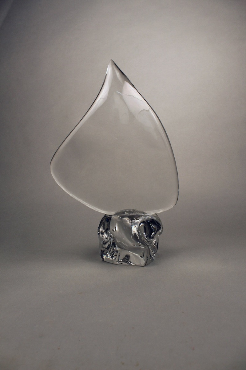 Crystal Sculpture "the Sail" By Daum France-photo-1