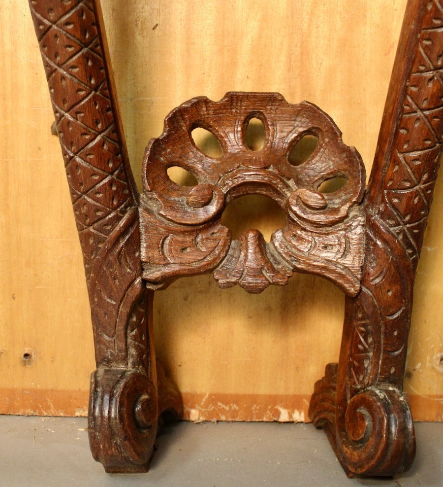 18th Century Wall Console With Marble Top -photo-3