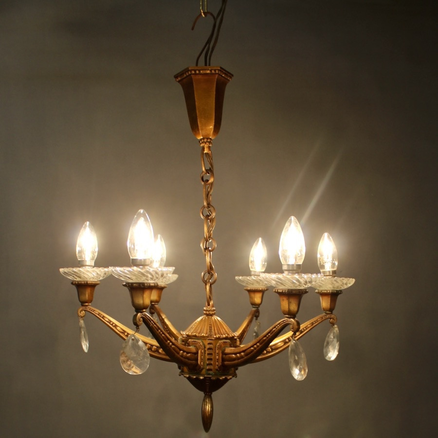 Bronze Chandelier With 6 Lights-photo-2